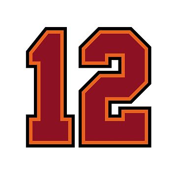 Twelve Jersey Number Sports 12 | Art Board Print