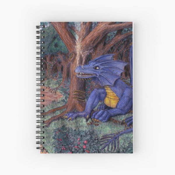 Lying In Wait - Dragon and Maiden Spiral Notebook