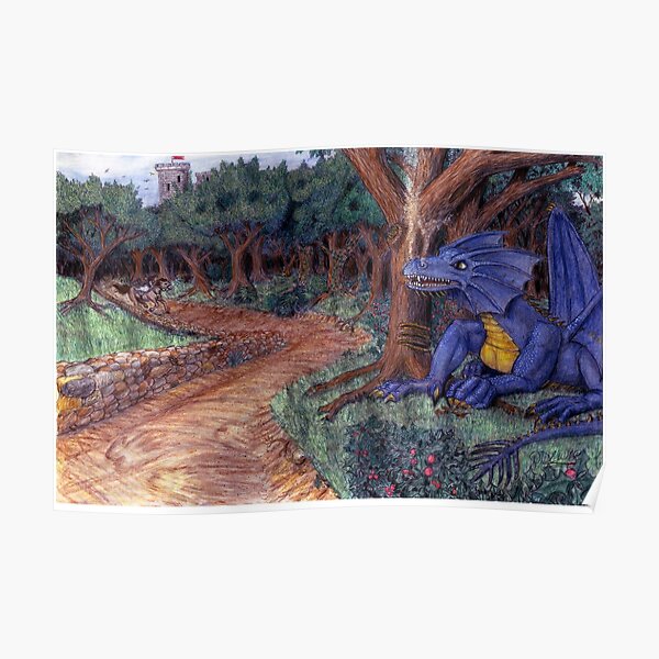 Lying In Wait - Dragon and Maiden Poster