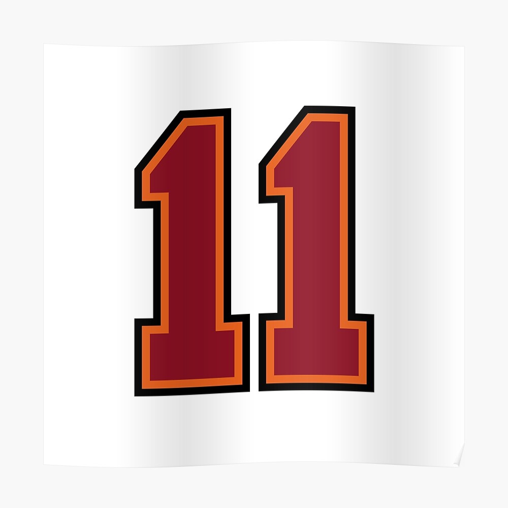 11 Number Cleveland Sports Eleven Brown Jersey Sticker for Sale by  HelloFromAja