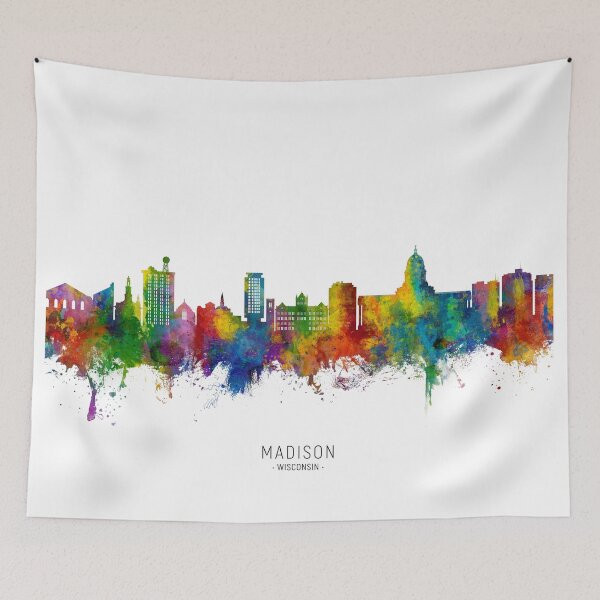 Artikelvorschau, Madison Wisconsin Skyline entworfen und verkauft von ArtPrints.