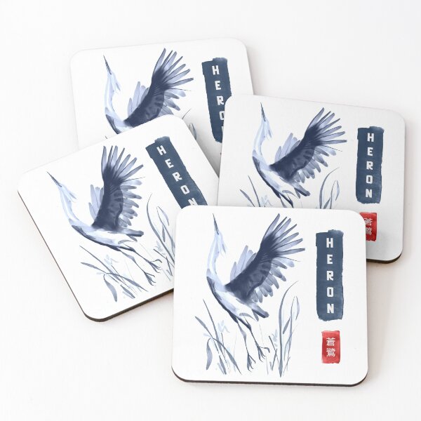 Item preview, Heron | Ink Wash Painting | Sumi-E designed and sold by Zaralux.