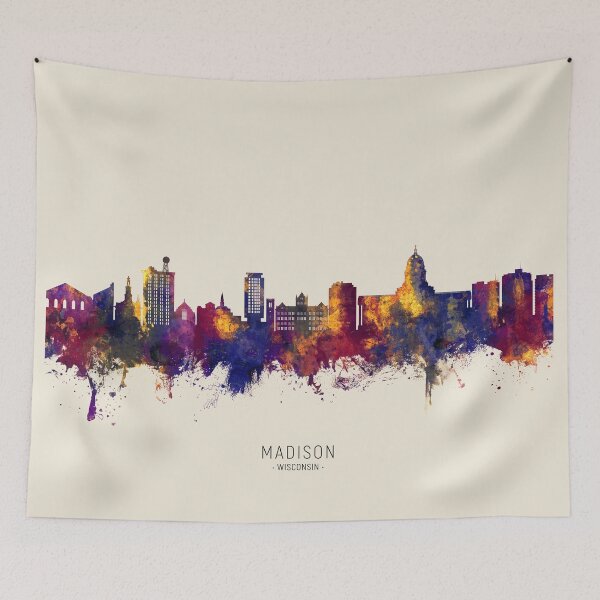 Artikelvorschau, Madison Wisconsin Skyline entworfen und verkauft von ArtPrints.