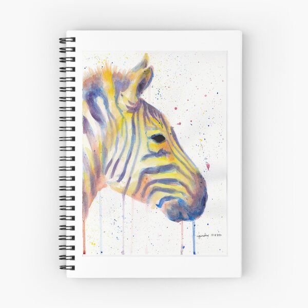 Item preview, Colourful Watercolour Zebra Painting with Paint Splashes designed and sold by Morgan Jenkins.