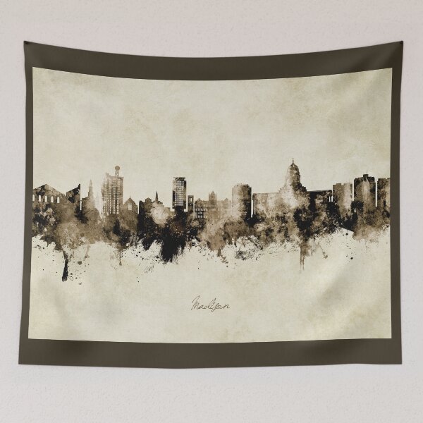 Artikelvorschau, Madison Wisconsin Skyline entworfen und verkauft von ArtPrints.