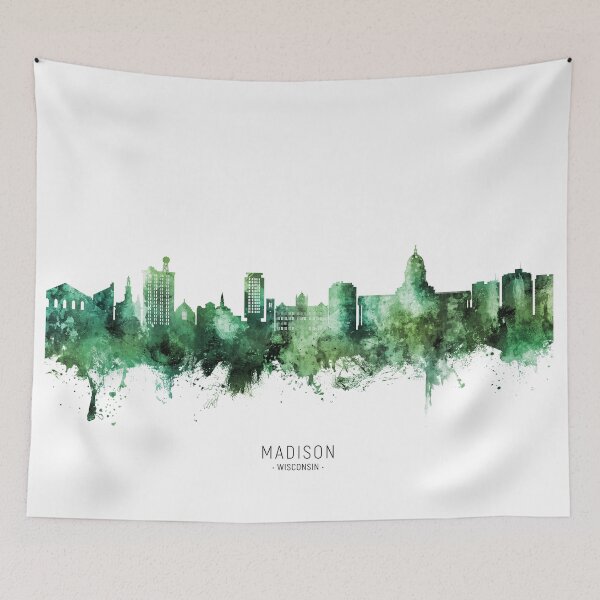 Artikelvorschau, Madison Wisconsin Skyline entworfen und verkauft von ArtPrints.