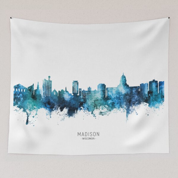 Artikelvorschau, Madison Wisconsin Skyline entworfen und verkauft von ArtPrints.