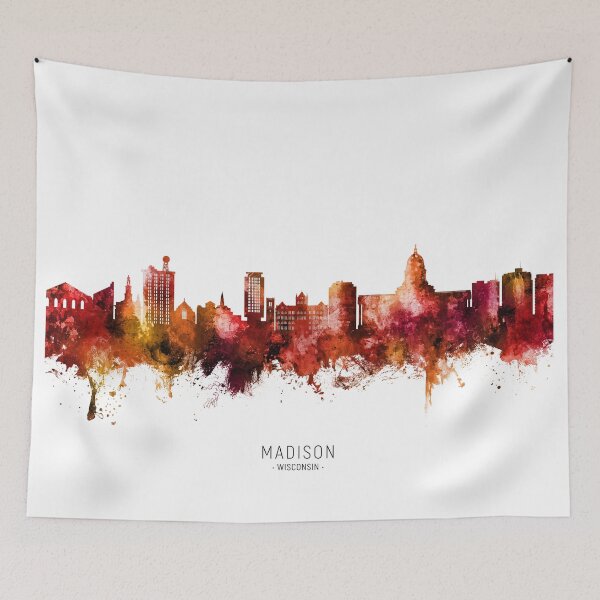 Artikelvorschau, Madison Wisconsin Skyline entworfen und verkauft von ArtPrints.