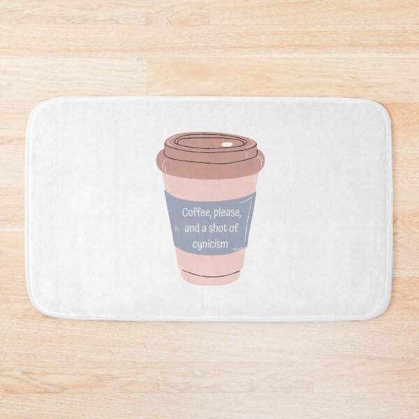 Item preview, Gilmore Coffee Quote 'Shot of cynicism' designed and sold by rosemarydrawing.