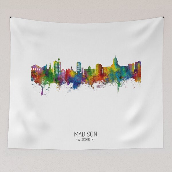Artikelvorschau, Madison Wisconsin Skyline entworfen und verkauft von ArtPrints.