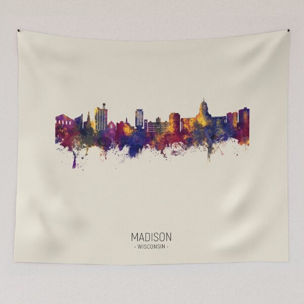 Artikelvorschau, Madison Wisconsin Skyline entworfen und verkauft von ArtPrints.