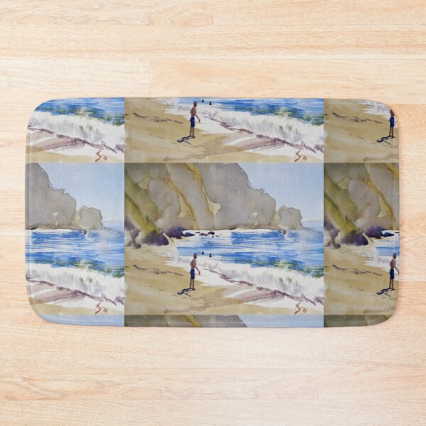 Item preview, Secret Beach at Valley of the Rocks Lynton and Lynmouth North Devon Painting designed and sold by MikeJory.