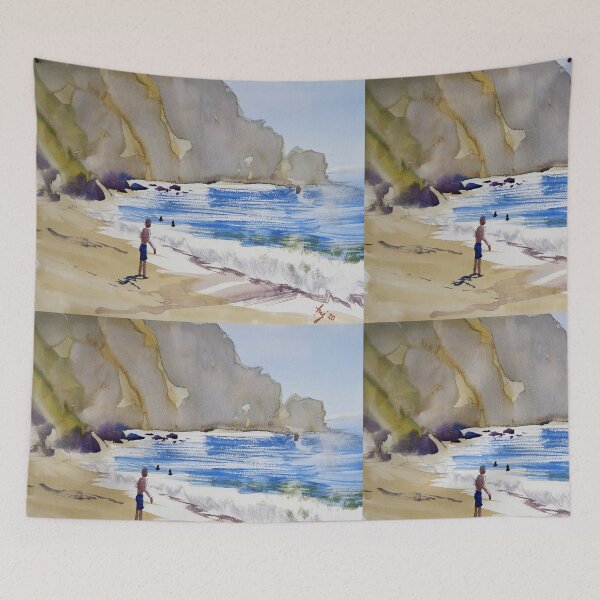 Item preview, Secret Beach at Valley of the Rocks Lynton and Lynmouth North Devon Painting designed and sold by MikeJory.