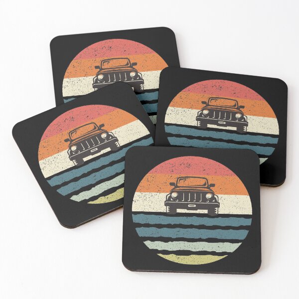 Artikelvorschau, Retro Vintage Sonnenuntergang 4x4 Auto Off Road Wave entworfen und verkauft von UllUDesign.