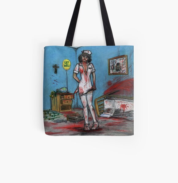 Get Well Soon - Zombie Nurse All Over Print Tote Bag