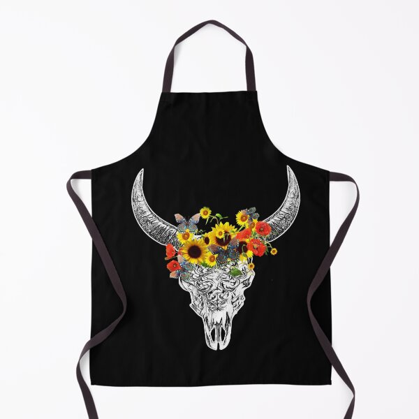 Item preview, Skull and Crown poppy and sunflowers, cool Watercolor designed and sold by Collagedream.