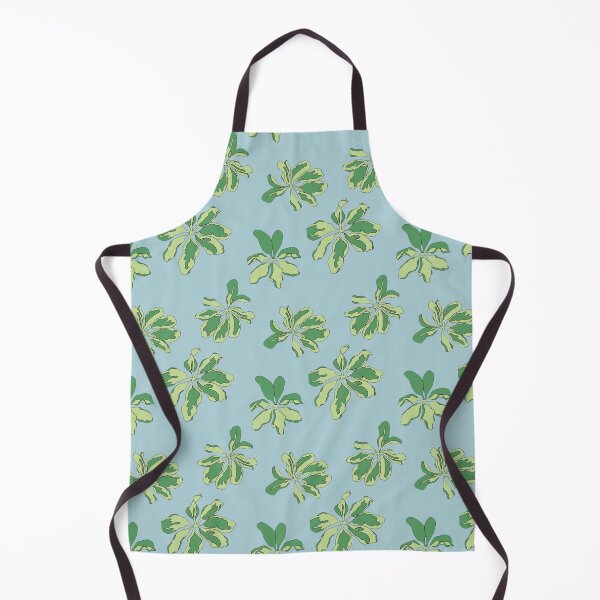Leaves Pattern Blue Apron