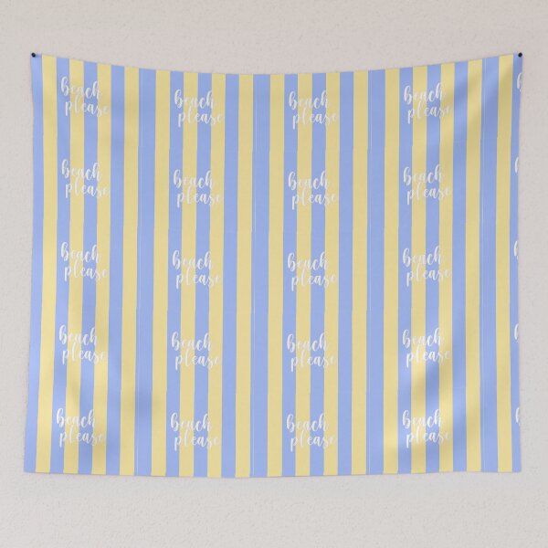 Item preview, beach please, yellow and blue stripes, bold design  designed and sold by robinverheul.