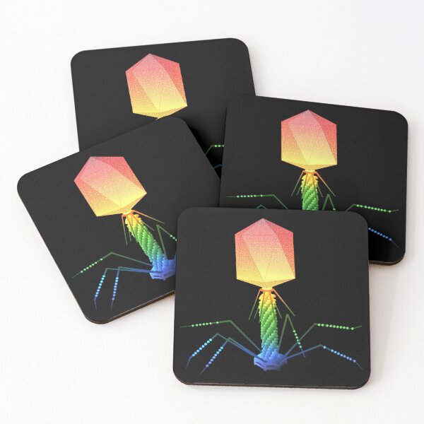 Item preview, Rainbow Bacteriophage Virus Bacteria Killer Science Molecular Biology designed and sold by labstud.