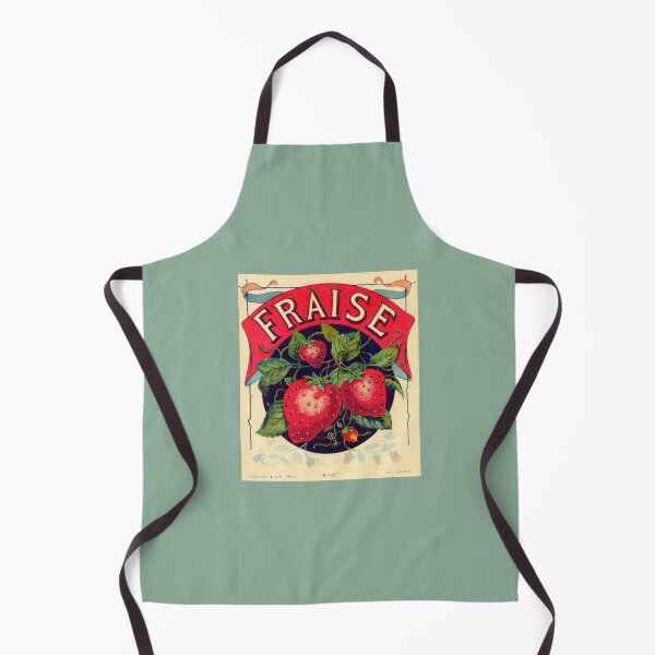 Item preview, Fraise French Vintage Fruit Label designed and sold by BergamotTeapot.