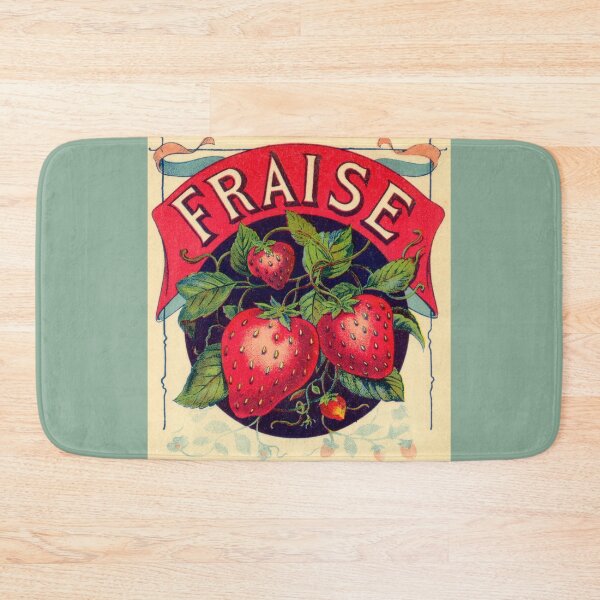 Item preview, Fraise French Vintage Fruit Label designed and sold by BergamotTeapot.