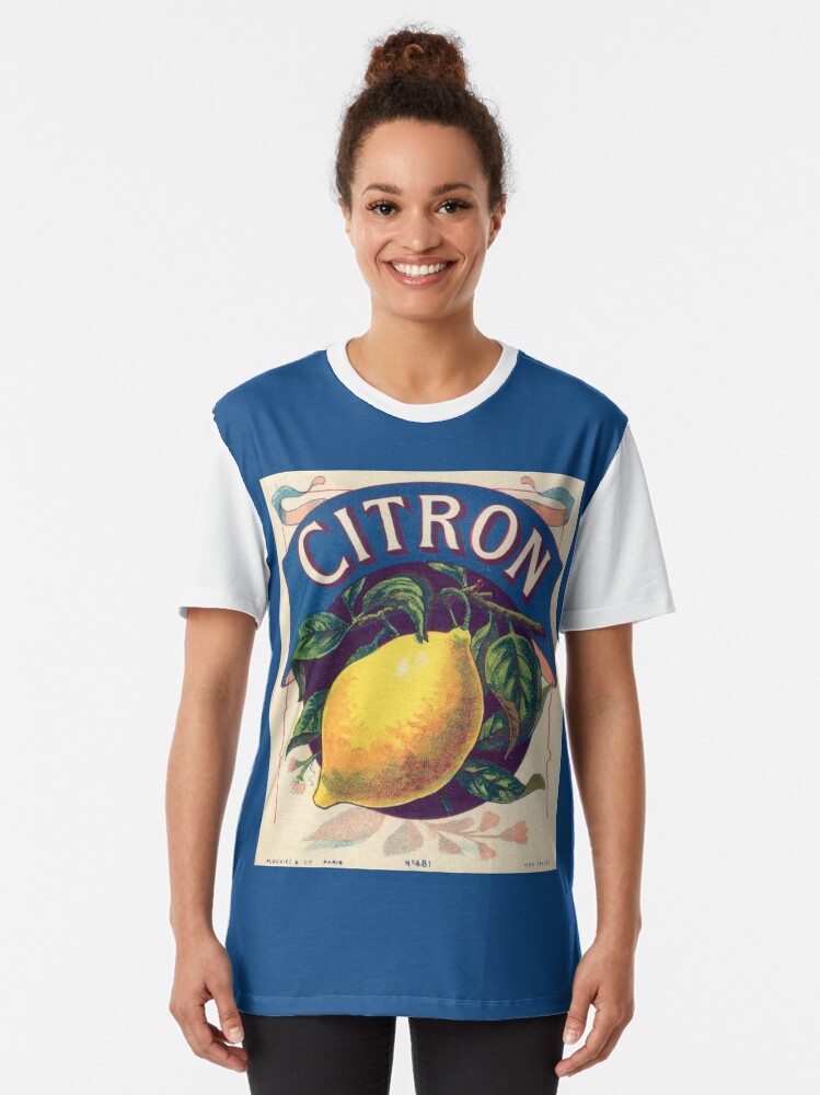 Citron Vintage French Fruit Label