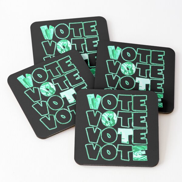 Item preview, Vote Green Typography  designed and sold by aventi24.