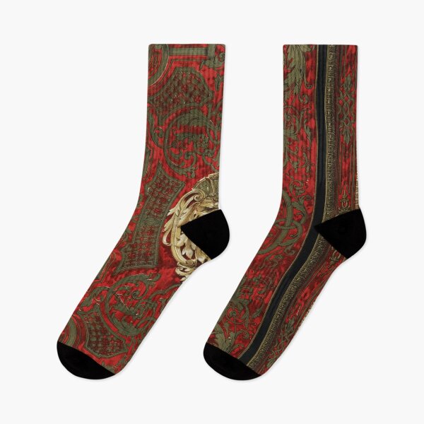 Item preview, Royal Red Patterned Decorative Art of the Nineteenth Century designed and sold by OneandHalf.