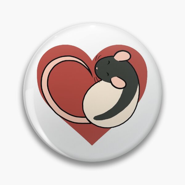 Item preview, Heart Rat - Black Hooded designed and sold by Ratfrens.