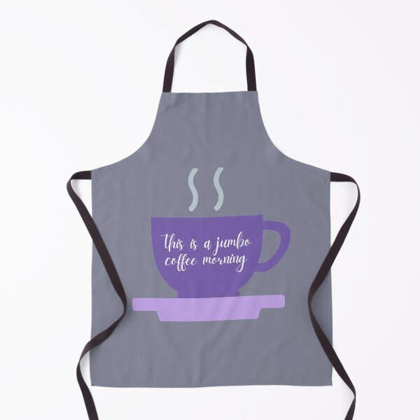 Item preview, Gilmore Coffee Quote 'This is a jumbo coffee morning' on a purple mug designed and sold by rosemarydrawing.