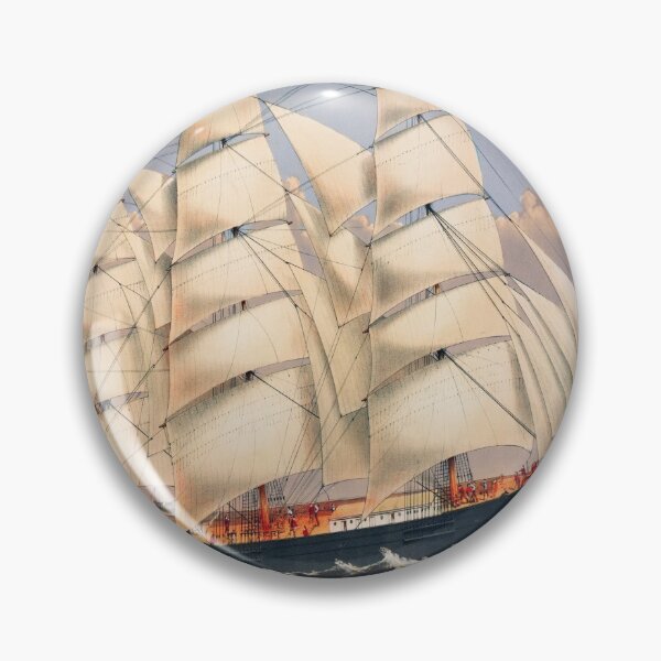 Item preview, Vintage Sailor Ship in the Stormy Ocean Illustration designed and sold by OneandHalf.