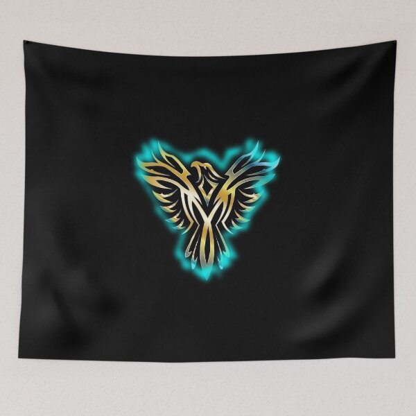 Item preview, Yellow and blue flame phoenix rising designed and sold by Deegital18.