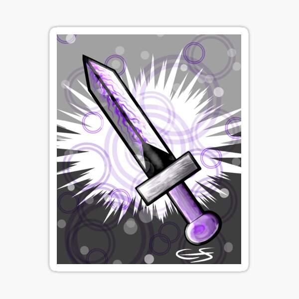 Item preview,  Demisexual flag pride sword w/background designed and sold by LeafyLaFeuille.