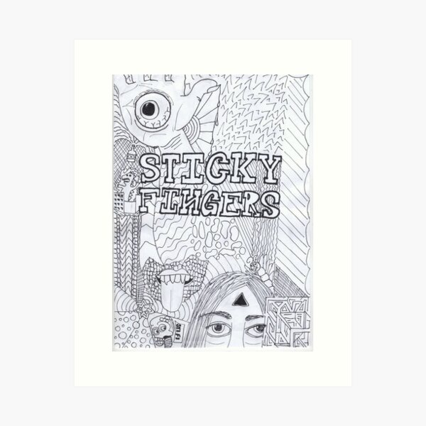 Ich habe dieses Kunstwerk mit Inspiration von einer meiner Lieblingsbands "The Sticky Fingers" geschaffen. Dies passt gut zu einem niedlichen Poster oder Druck. Kunstdruck