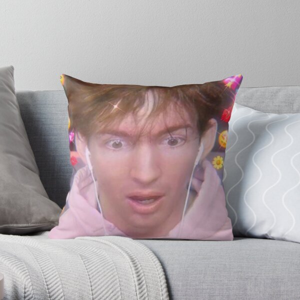 ALBERTSSTUFF FLAMINGO STICKER Throw Pillow