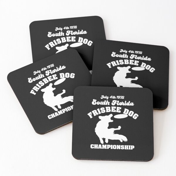 Aperçu de l'œuvre Championnat de Frisbee Dog (blanc) créée et vendue par Glynli.