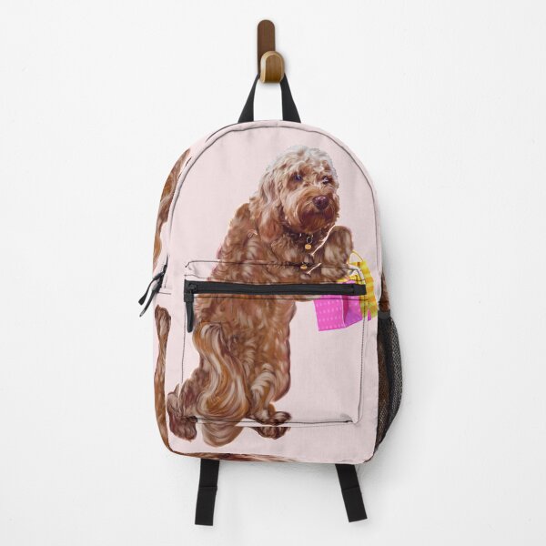Item preview, Cavapoo puppy - cute cavalier king charles spaniel Cavoodle- puppy dog is going shopping designed and sold by Artonmytee.