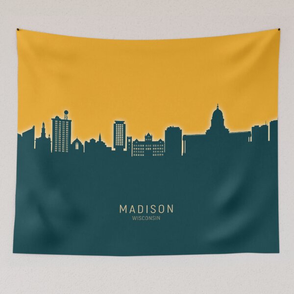 Artikelvorschau, Madison Wisconsin Skyline entworfen und verkauft von ArtPrints.