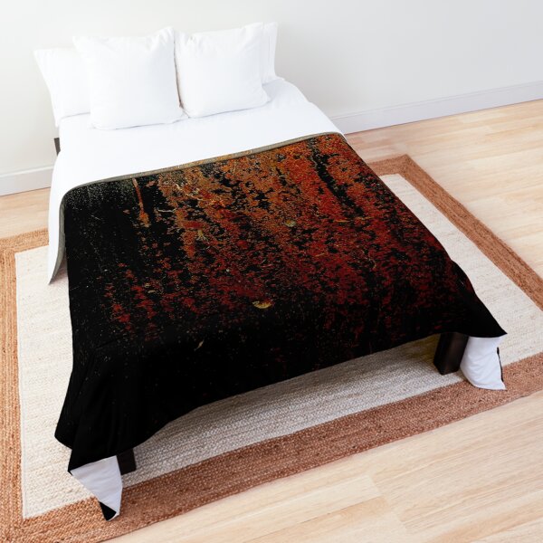 Black Rustic Old Metal Paint Comforter