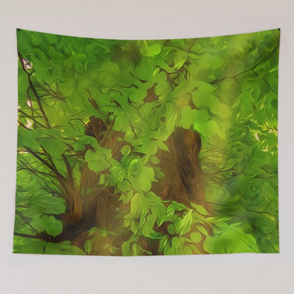 Item preview, Old Tree Thick Branches Green And Sun designed and sold by miraminerva09.