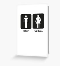 RUGBY V FOOTBALL Greeting Card
