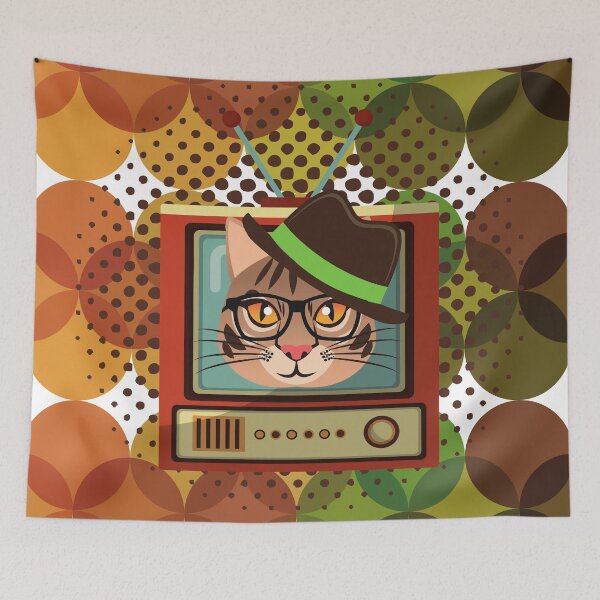 Item preview, Cat Retro Style - TV designed and sold by OMdesign10.