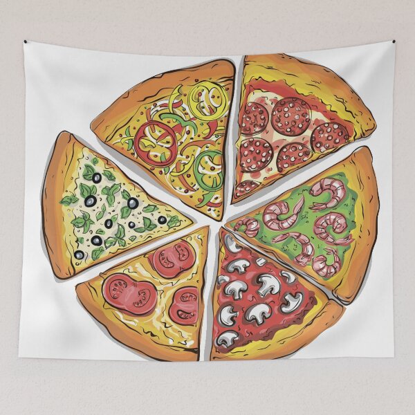 Item preview, five flavors one pizza designed and sold by rejebolla.