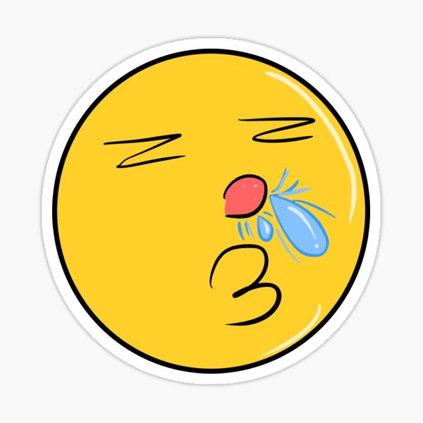 "Running nose emoji " Sticker for Sale by Pixelgor Redbubble