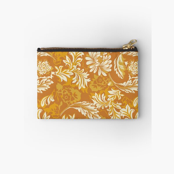 Item preview, 70s Retro mustard, turmeric, floral, William Morris style pattern designed and sold by chrissyink.