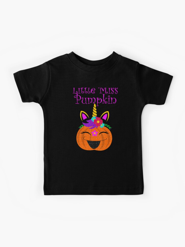 Girls Short Sleeve Halloween Unicorn Graphic Tee