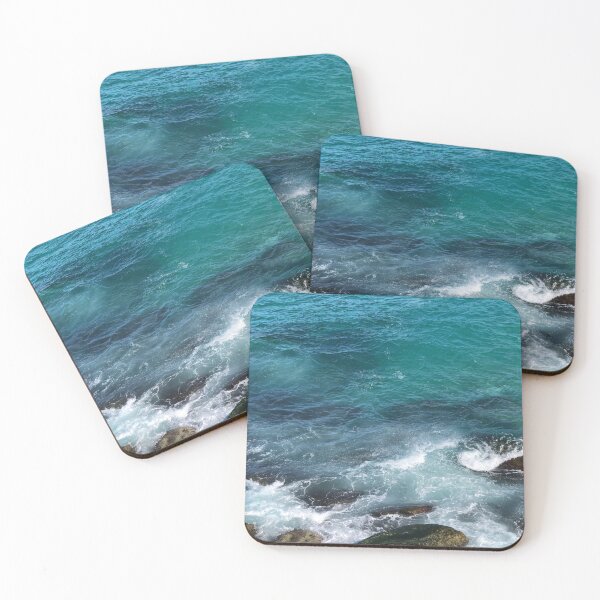 Item preview, Beach waves crashing into rocks designed and sold by wendyvelez.