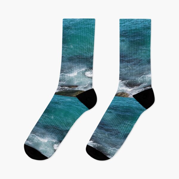 Item preview, Beach waves crashing into rocks designed and sold by wendyvelez.