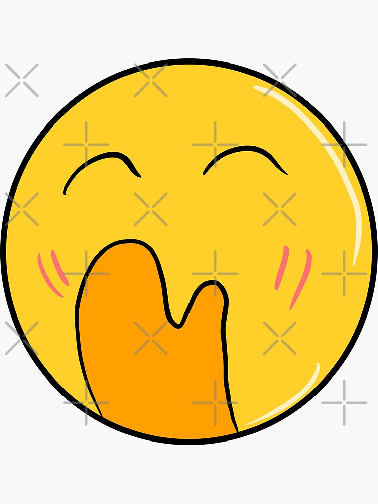 "Heeeee emoji " Sticker for Sale by Pixelgor Redbubble