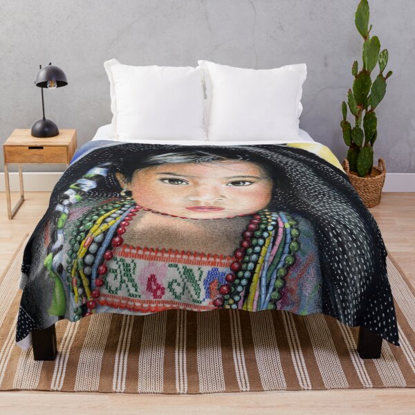 Item preview, Shelter (Little mexican girl hides under blanket) designed and sold by Colette van der Wal.